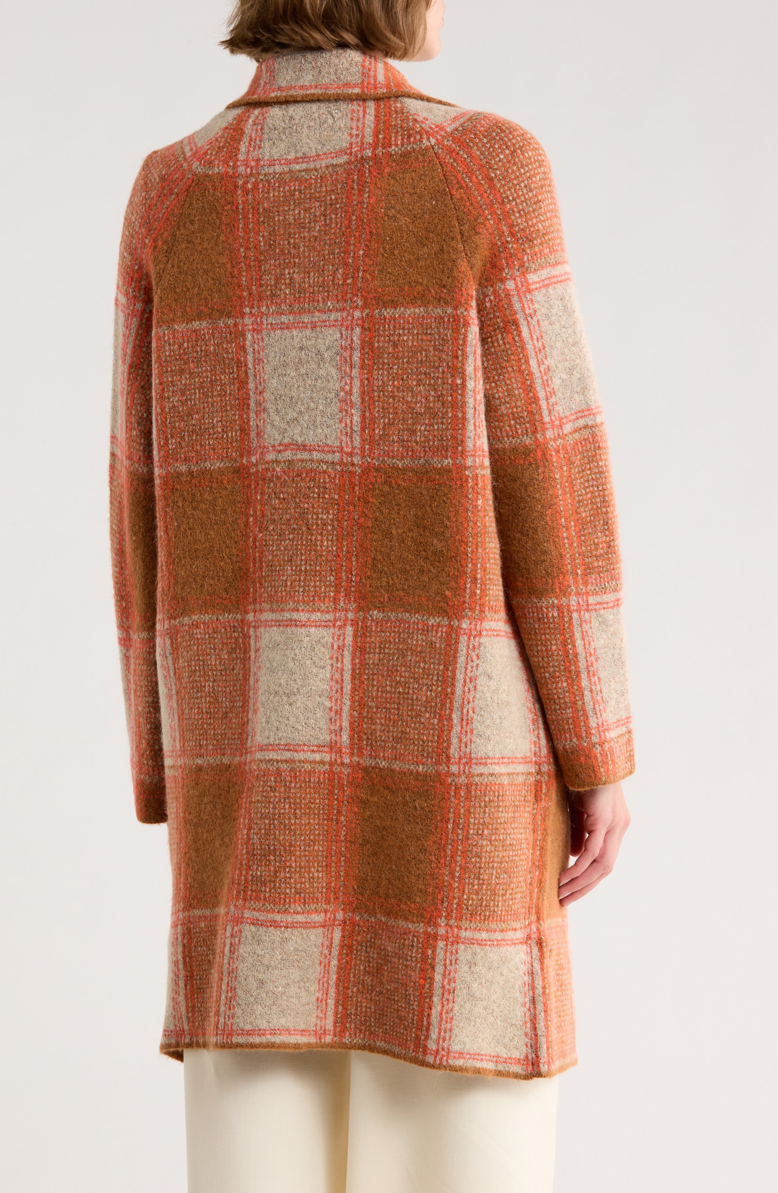 Plaid Longline Cardigan - image 4