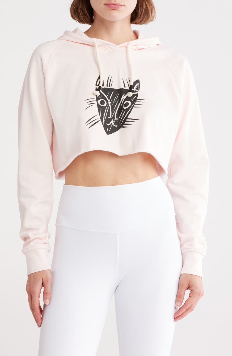 PUMA x Lemlem Crop Graphic Hoodie, Main, color, Frosty Pink