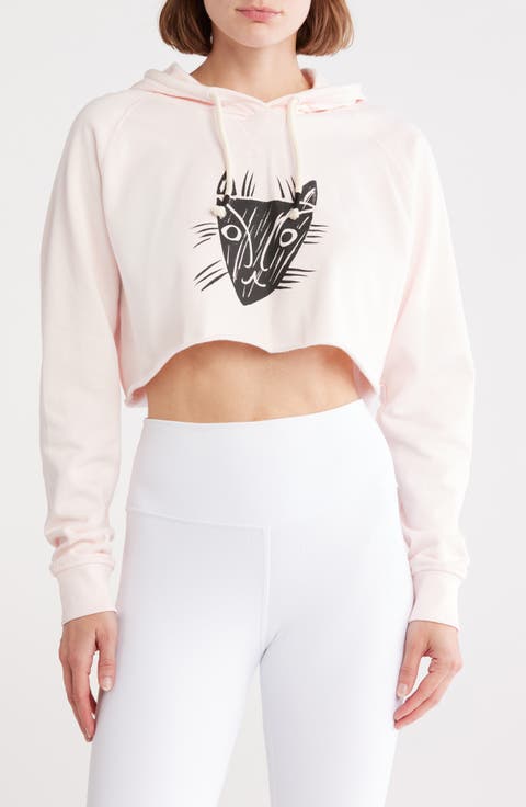 x Lemlem Crop Graphic Hoodie