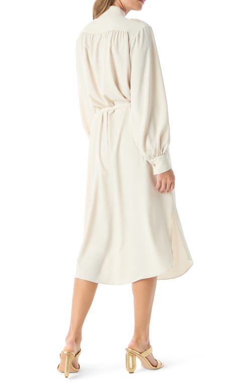Do By Dee Ocleppo Lunara Belted Long Sleeve Shirtdress In Neutral