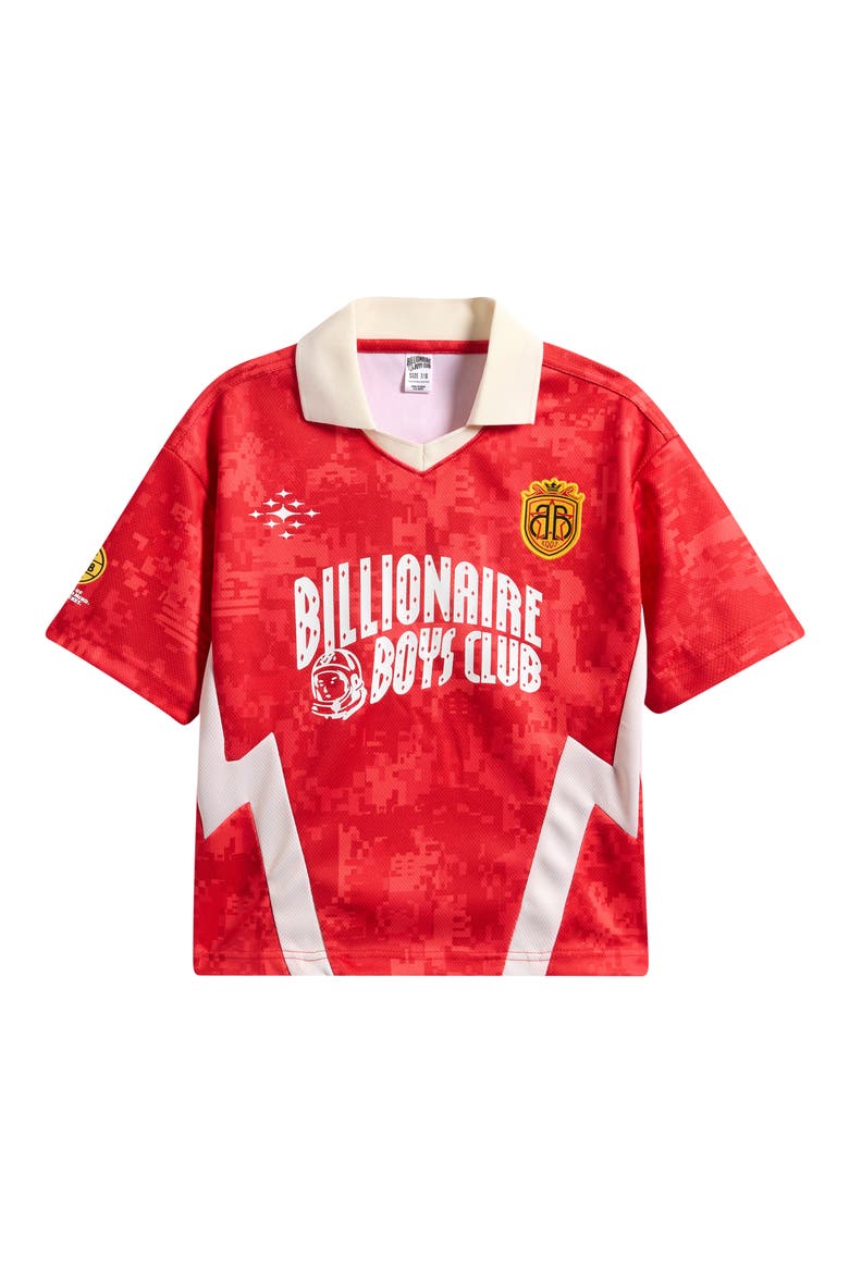 Kids' BB Captain Mesh Soccer Jersey, Main, color, FIERY RED