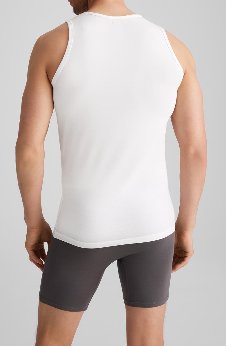 Tommy John Essential 3-Pack Stretch Cotton Tanks, Alternate, color, White
