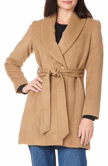 Baby Alpaca and Wool Blend Short Belted Coat