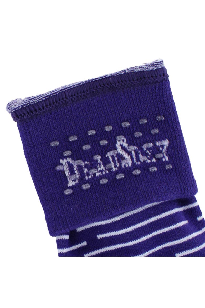 Men's Broken Stripe Mid-Calf Premium Novelty Dress Socks, Alternate, color, Purple