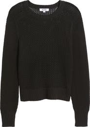 525 America Margot Openwork Cotton Mesh Sweater