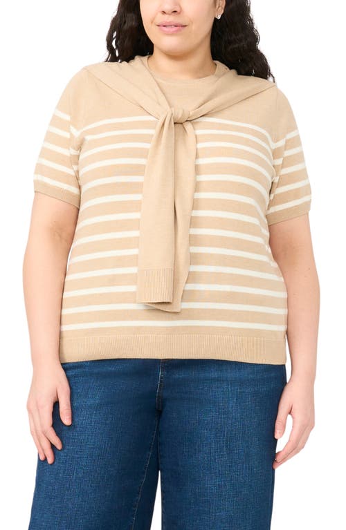 Halogenr Halogen(r) Shoulder Wrap Short Sleeve Sweater In Yellow