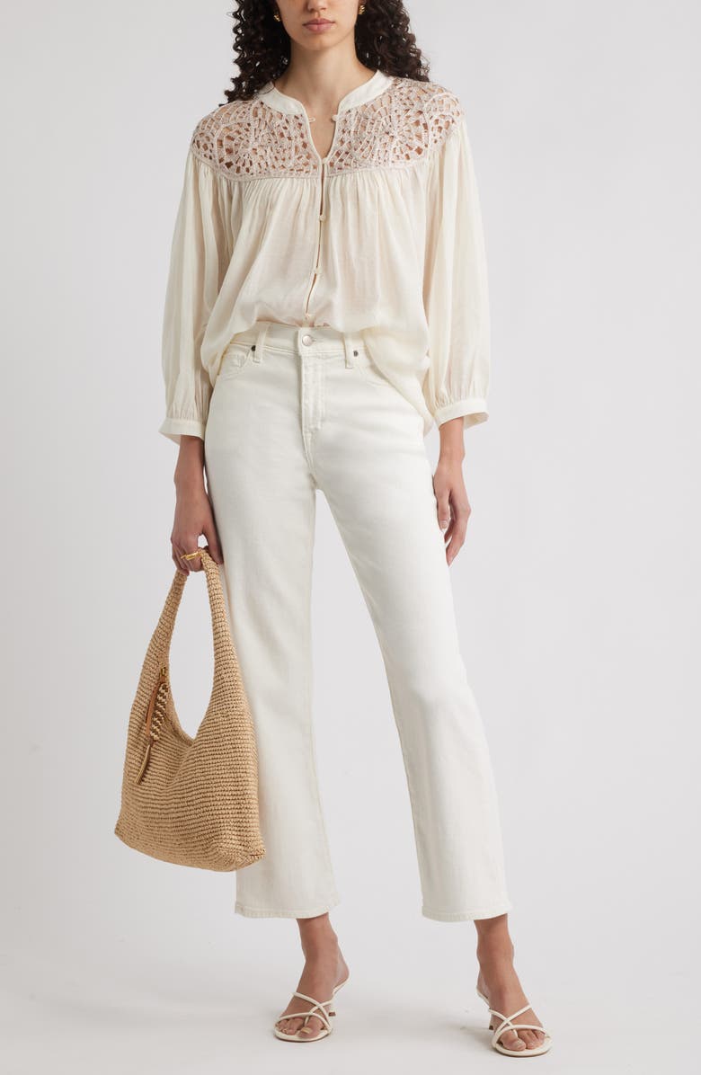 Nordstrom Open Stitch Top, Alternate, color, Ivory Tofu Combo