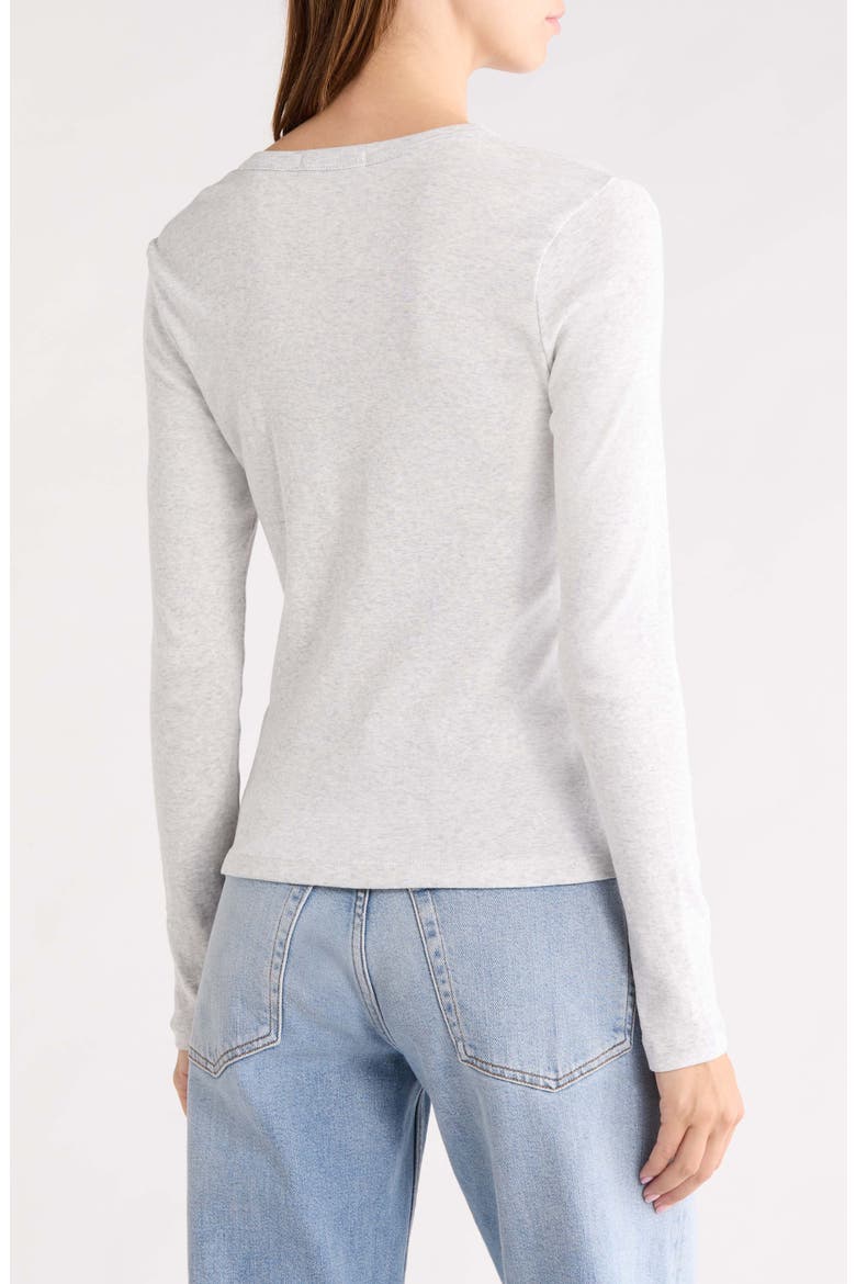 Mini Rib Henley, Alternate, color, HEATHER GREY