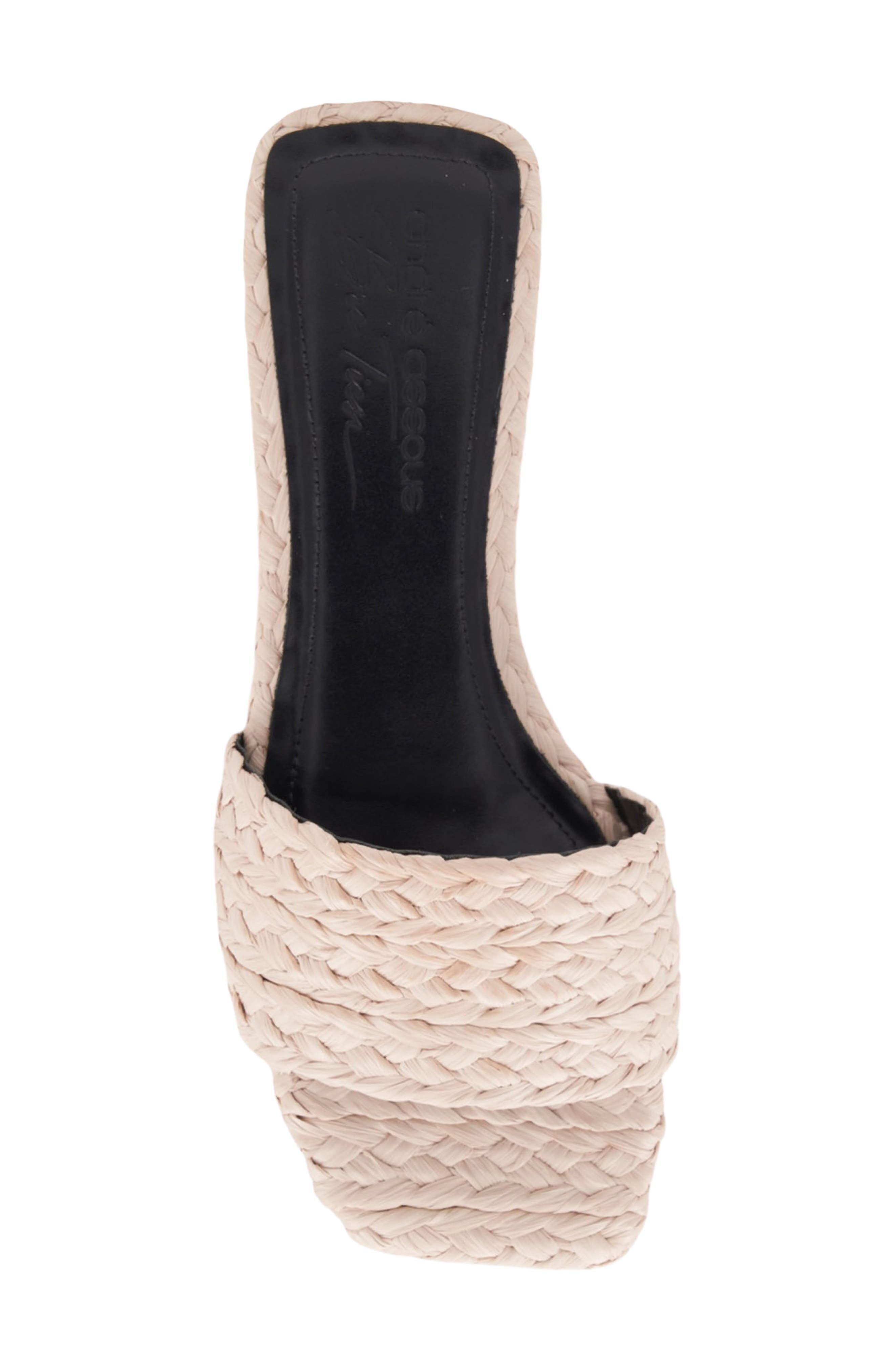 Alia Slide Sandal, Alternate, color, NATURAL RAFFIA