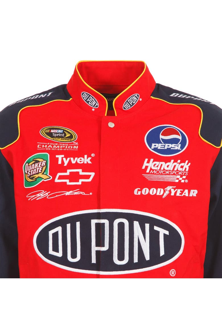 Men's JH Design  Red Jeff Gordon DuPont Twill Driver Uniform Full-Snap Jacket, Alternate, color, Red