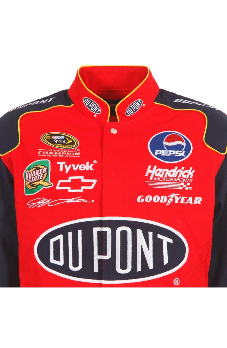 JH DESIGN Men's JH Design Red Jeff Gordon DuPont Twill Driver Uniform Full-Snap Jacket, Alternate, color, Red