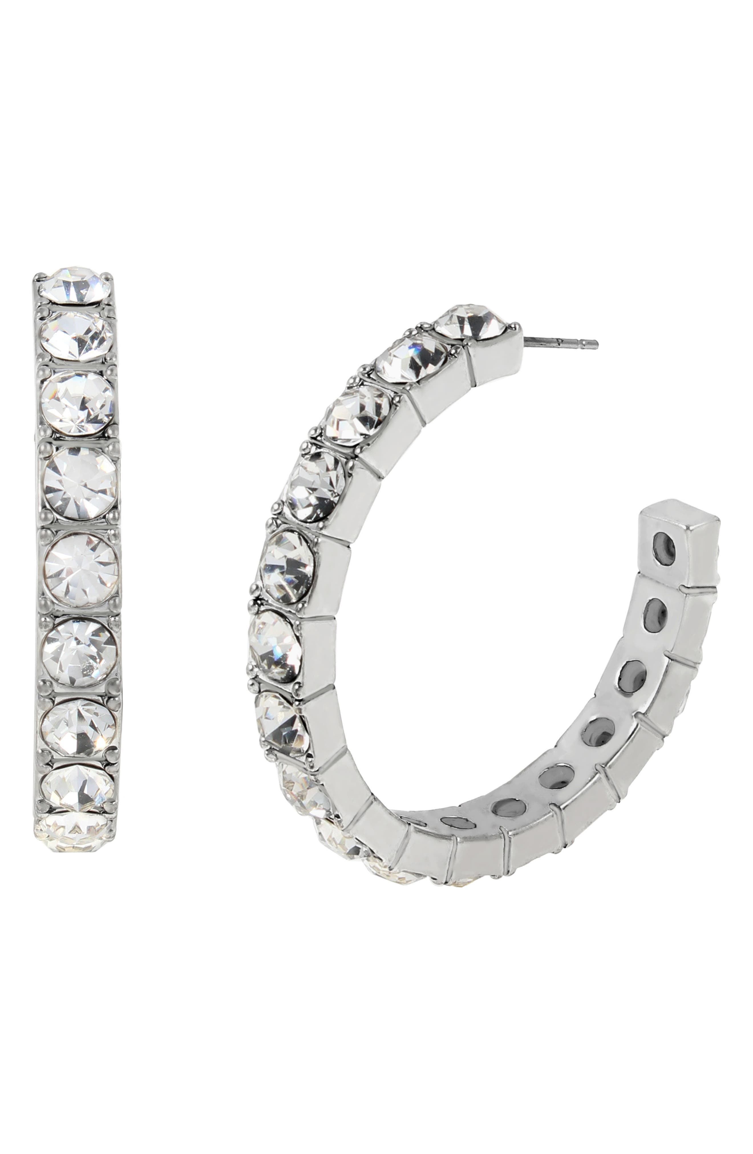 AllSaints Crystal Hoop Earrings