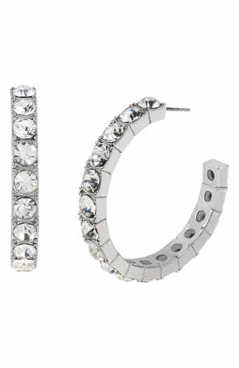 AllSaints Crystal Hoop Earrings