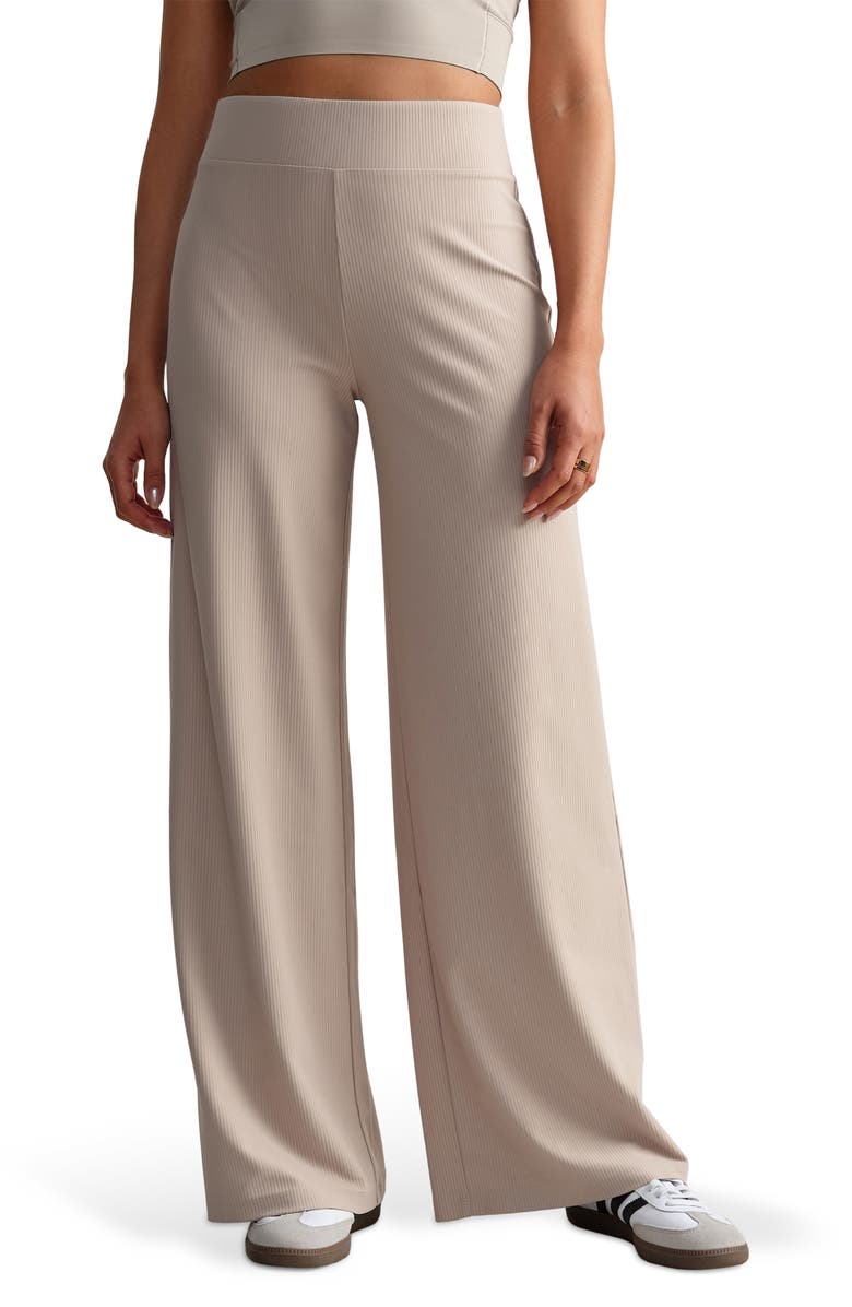 Rhone Ripple Wide Leg Sweatpants, Main, color, Taupe