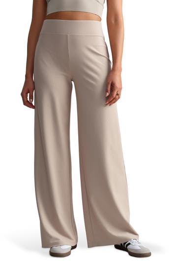 Rhone Ripple Wide Leg Sweatpants In Brown