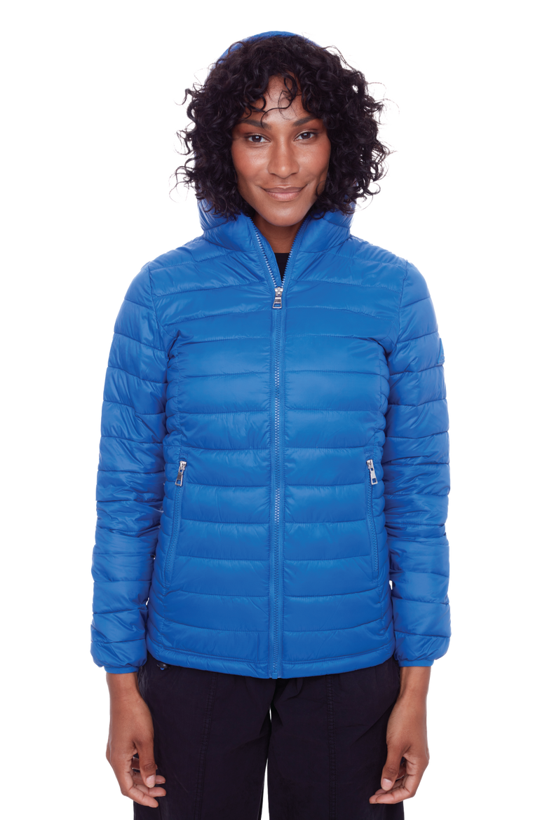 YOHO LADIES - Vegan Down Lightweight Packable Puffer Jacket & Bag, Main, color, COBALT
