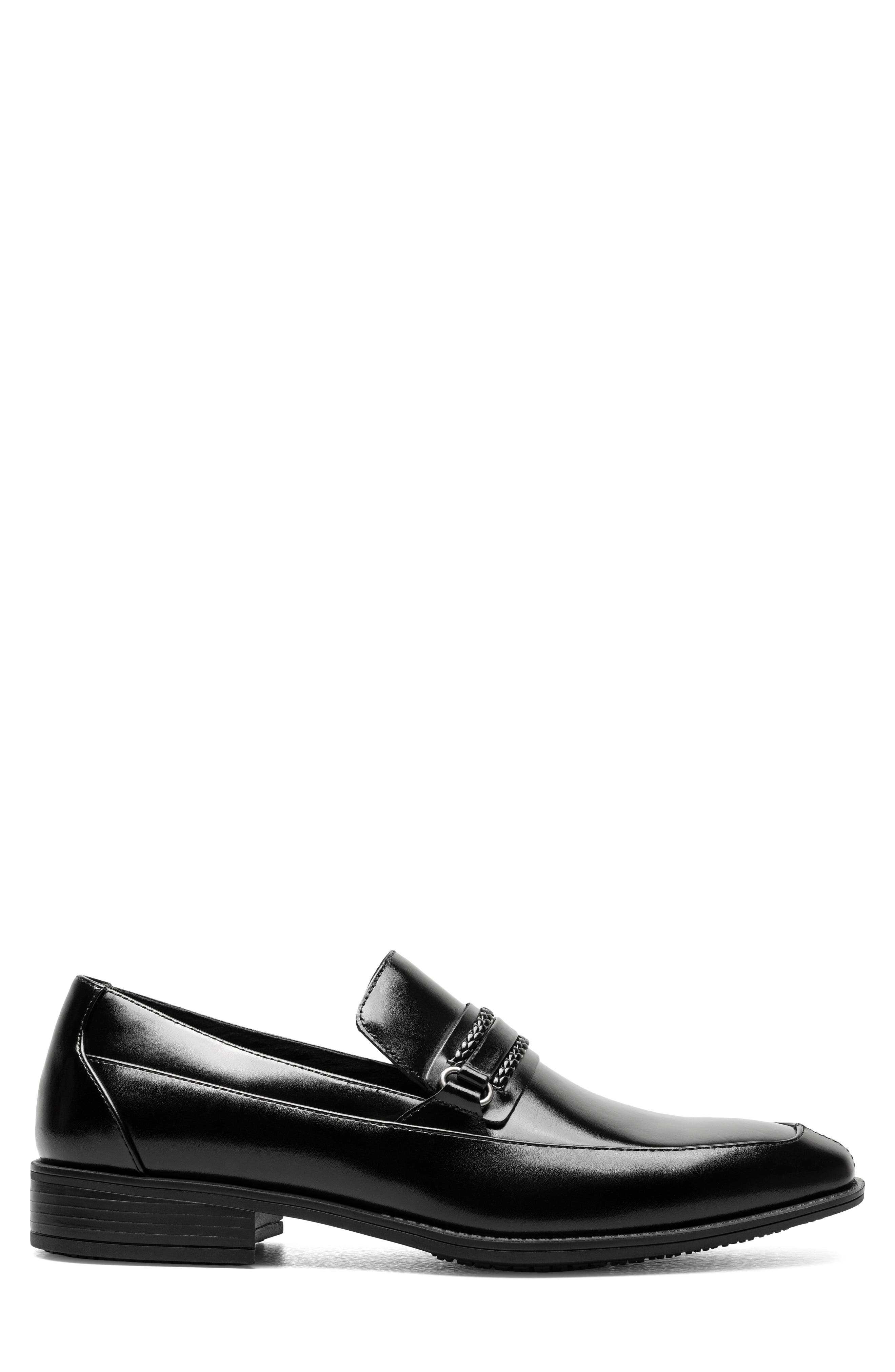 Stacy Adams Aberdeen Saddle Slip-On Loafer, Alternate, color, Black