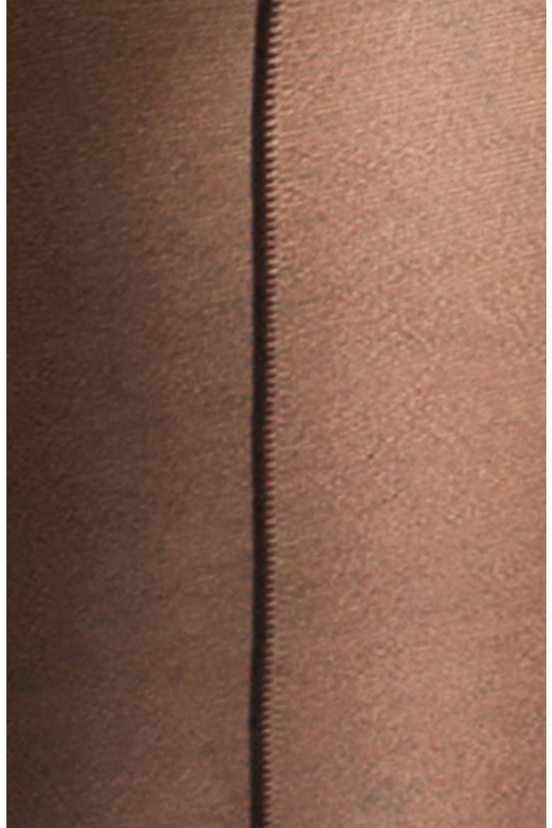 Sheer Back Seam Control Top Stockings, Alternate, color, BLACK / BLACK