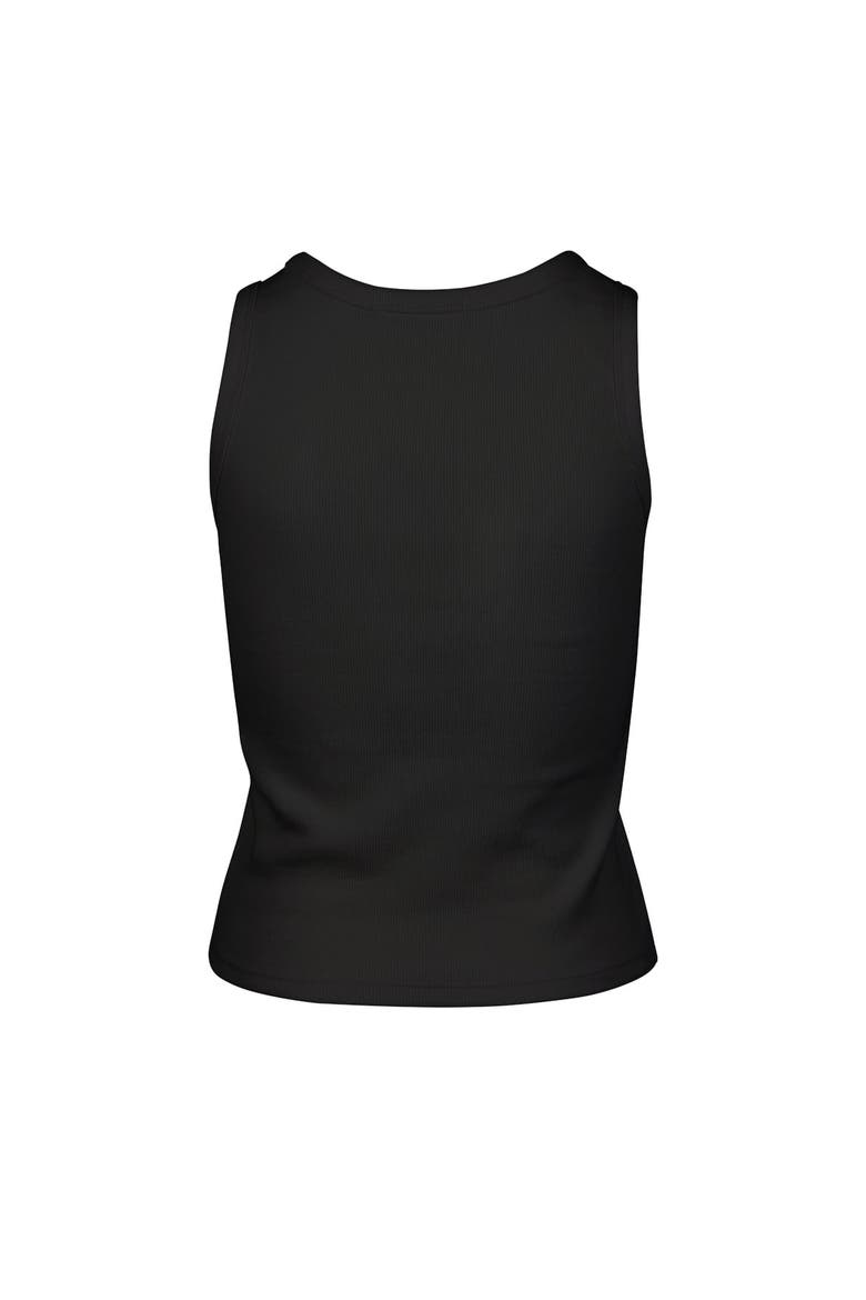 Women's '47  Black New Orleans Saints Cropped Straight Cut Ribbed Baby Tank Top, Alternate, color, Black
