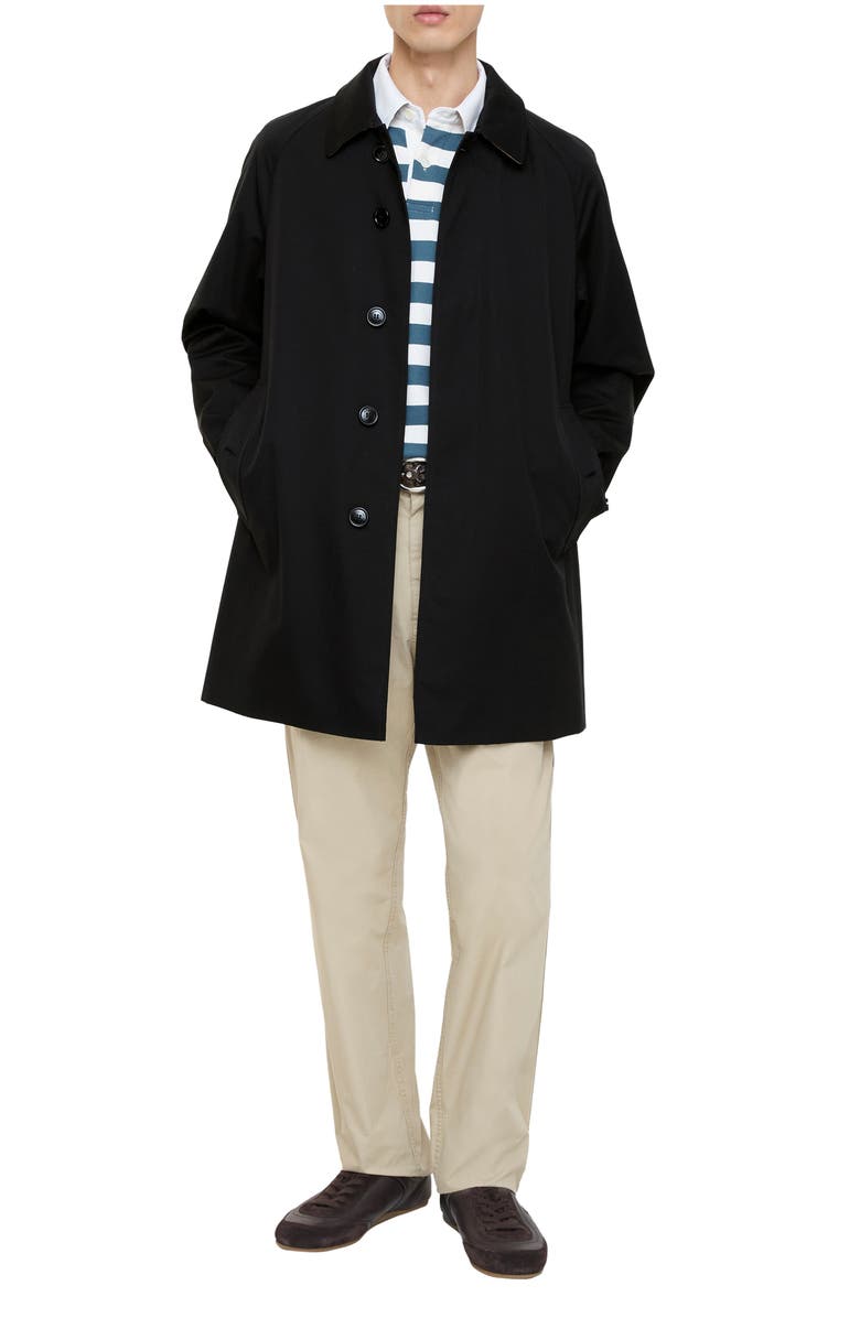 Burberry Short Camden Heritage Car Coat, Main, color, Black