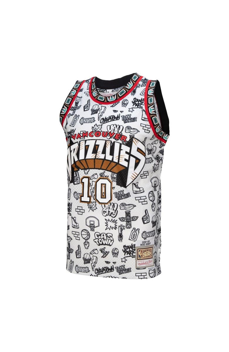 Mitchell & Ness Men's Mitchell & Ness Mike Bibby White Vancouver Grizzlies 1998/99 Swingman Jersey, Alternate, color, 