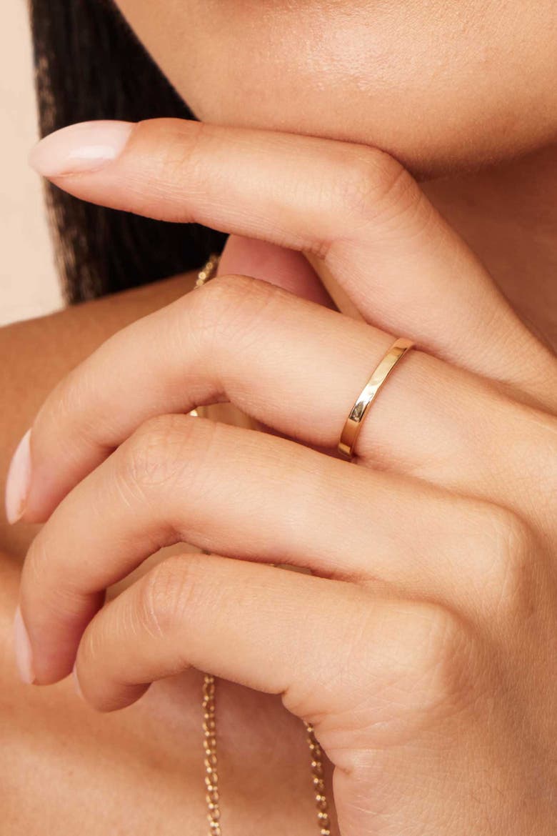 14K Gold Forever Band Stack Ring, Alternate, color, Yellow Gold
