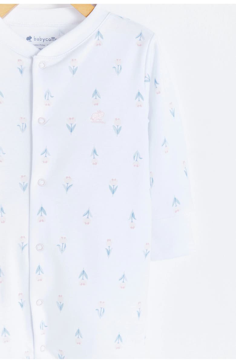 Babycottons Tulips Footie Pajama for Infant, Alternate, color, Full Print