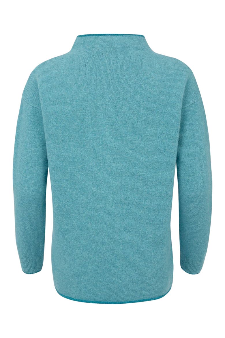 Felted Funnel Neck Sweater, Alternate, color, SEA GLASS