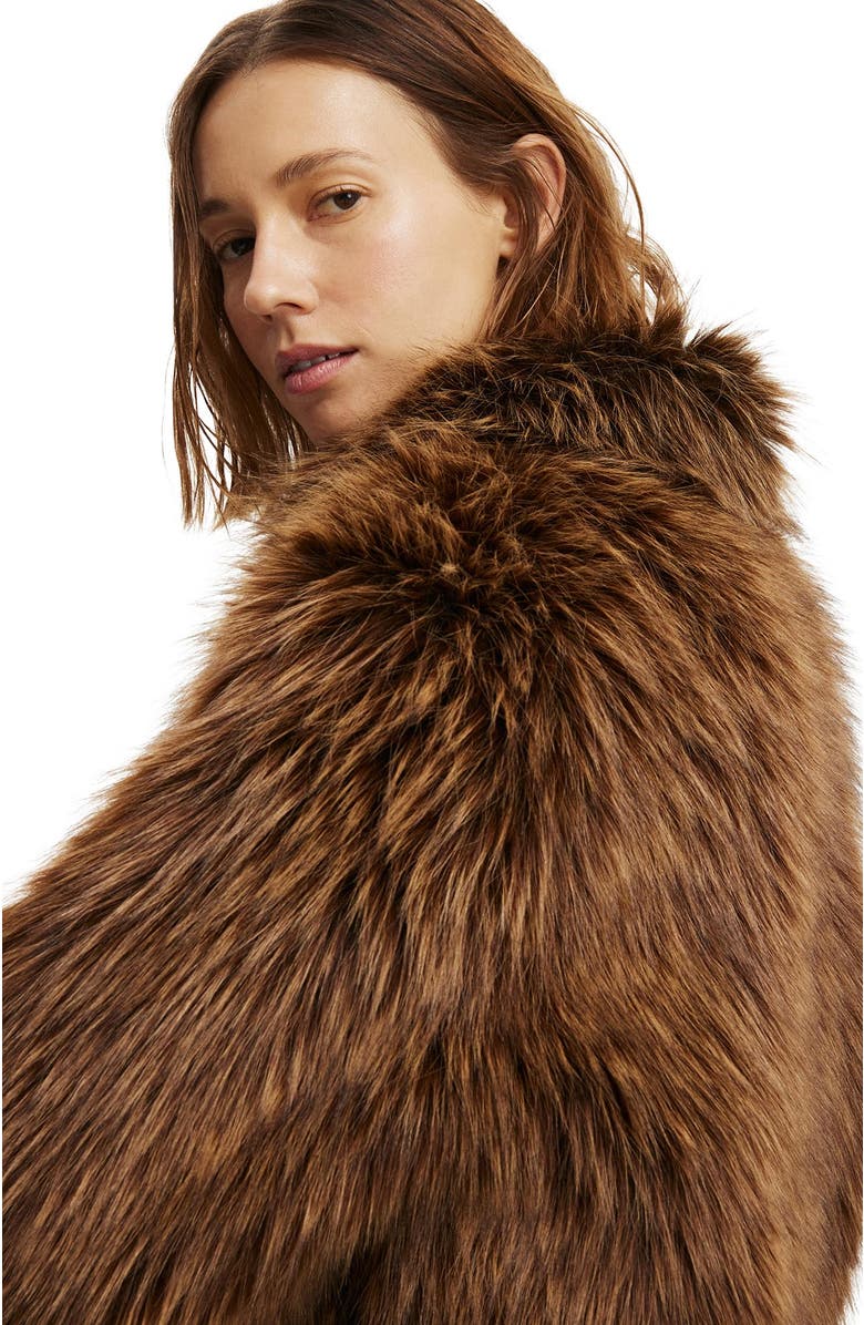 Cotton On Women's Gigi Faux Fur Jacket, Alternate, color, Walnut