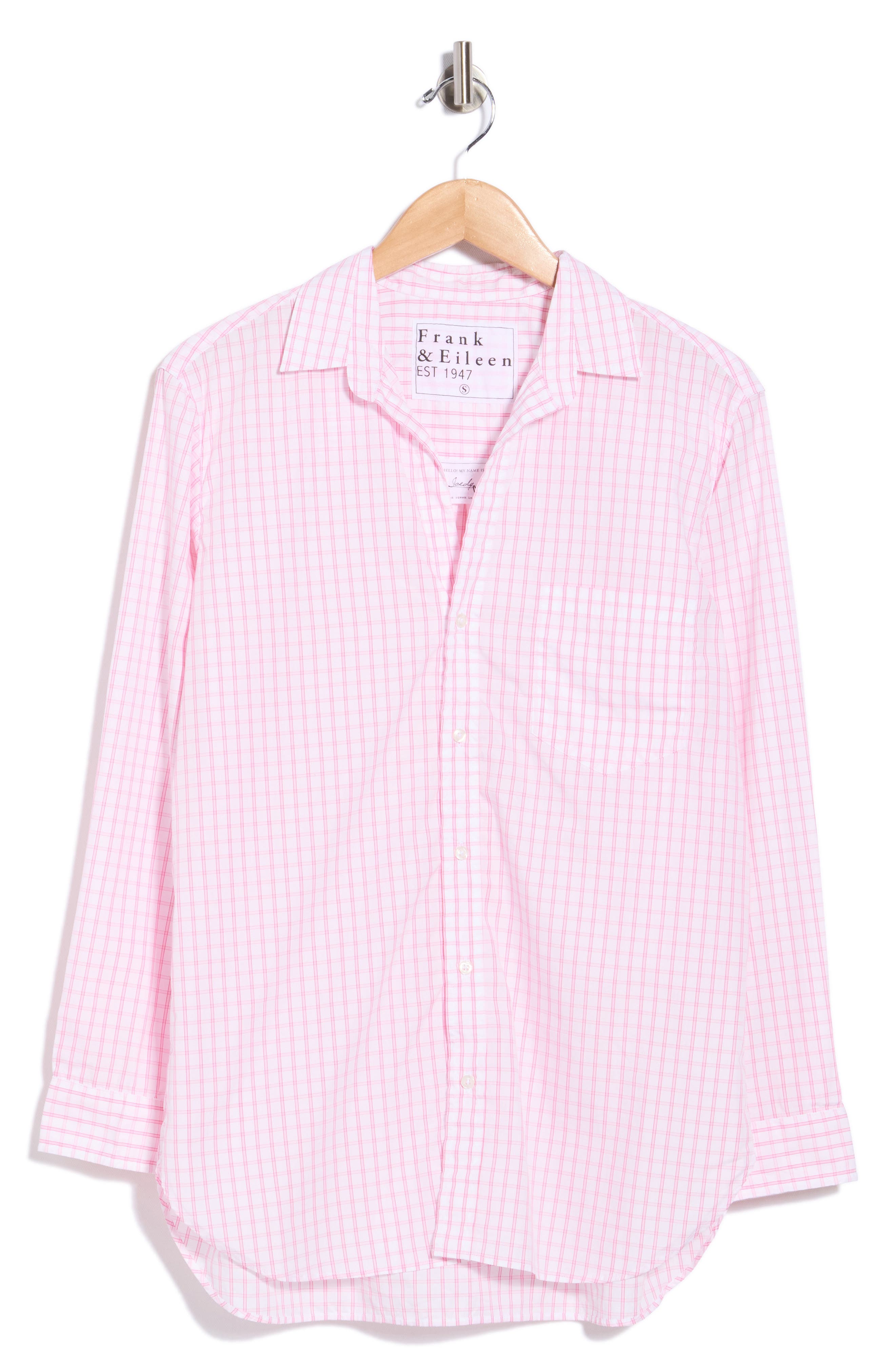 Joedy Grid Cotton Boyfriend Shirt