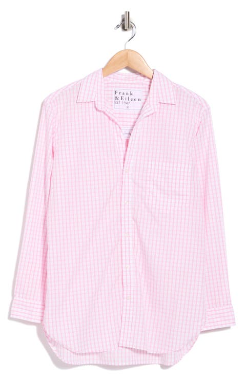 Joedy Grid Cotton Boyfriend Shirt