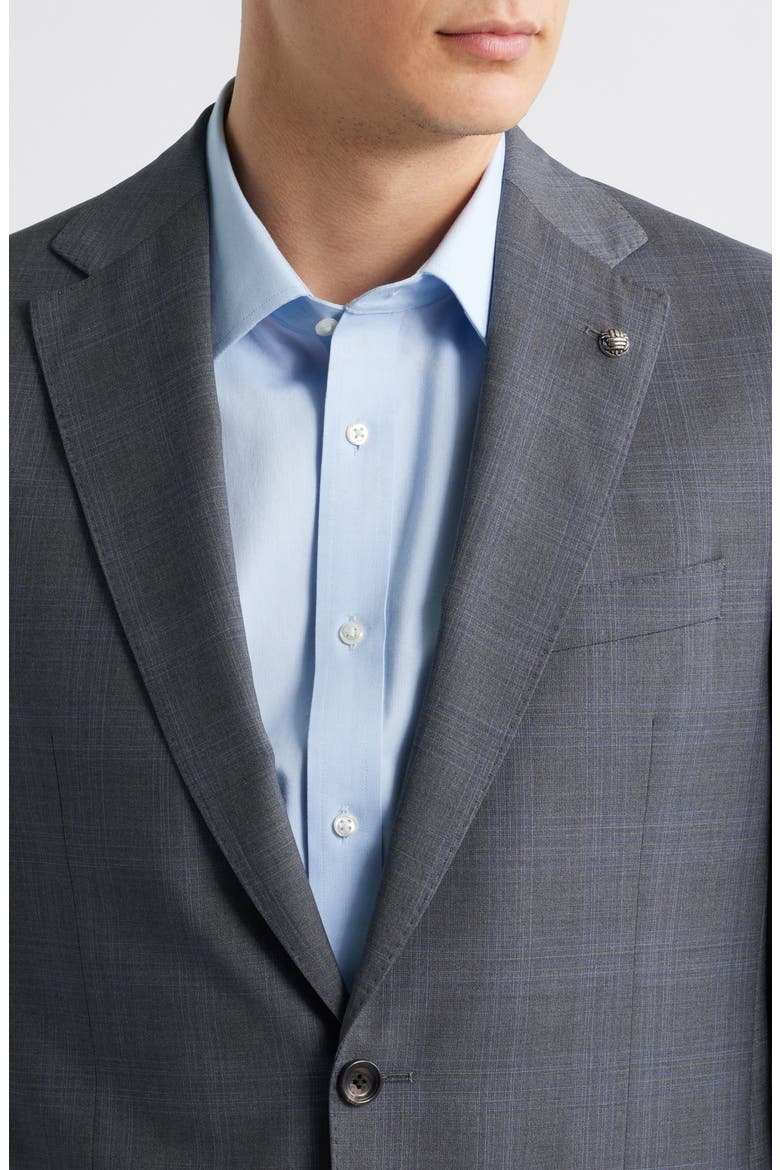 Esprit Plaid Suit, Alternate, color, GREY