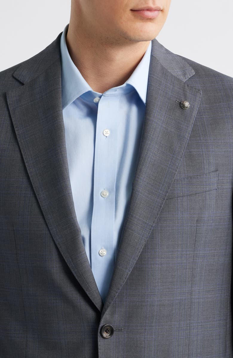 Jack Victor Esprit Plaid Suit, Alternate, color, Grey