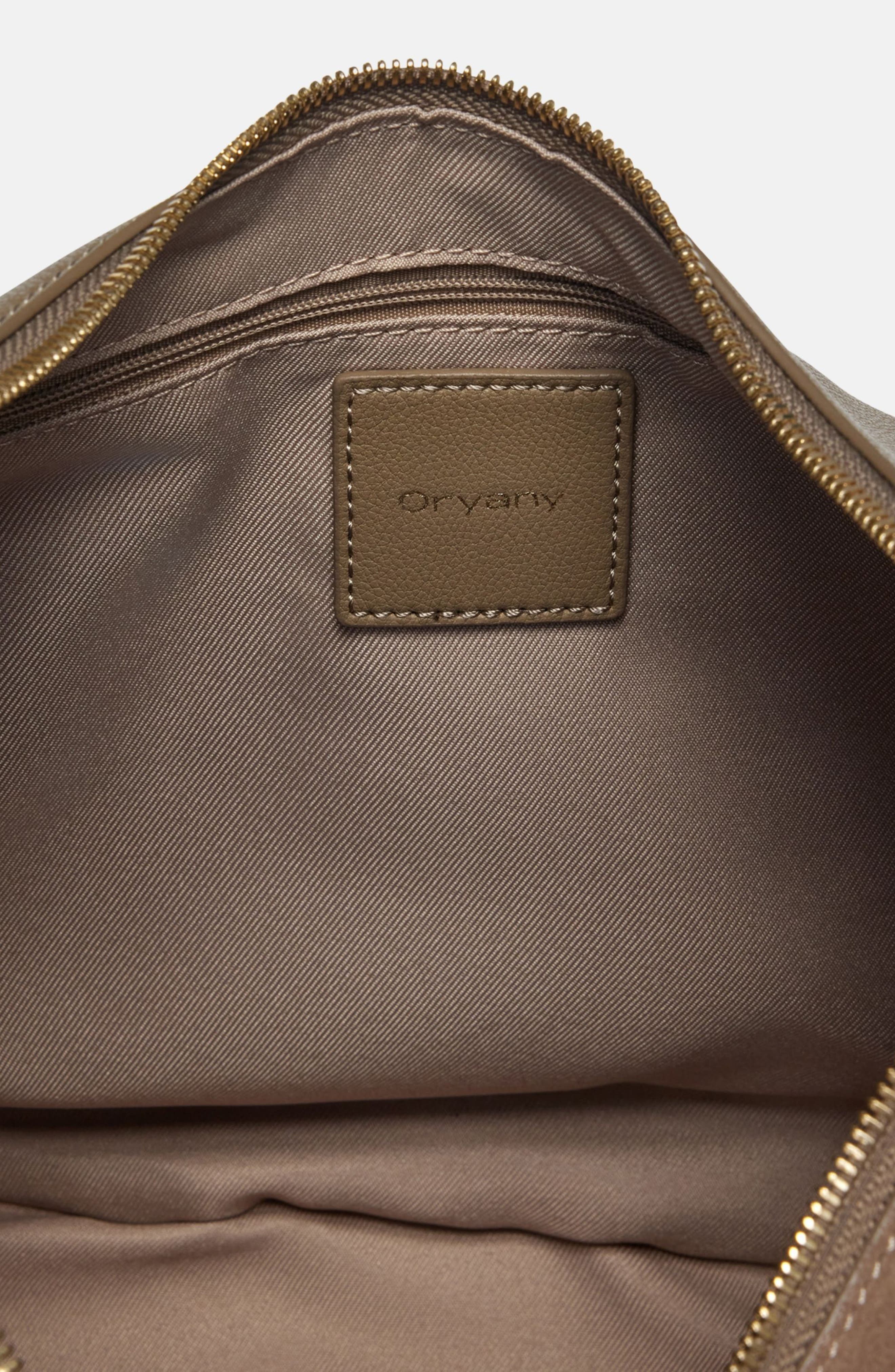 Oryany Lauren Leather Shoulder Bag, Alternate, color, Light Khaki