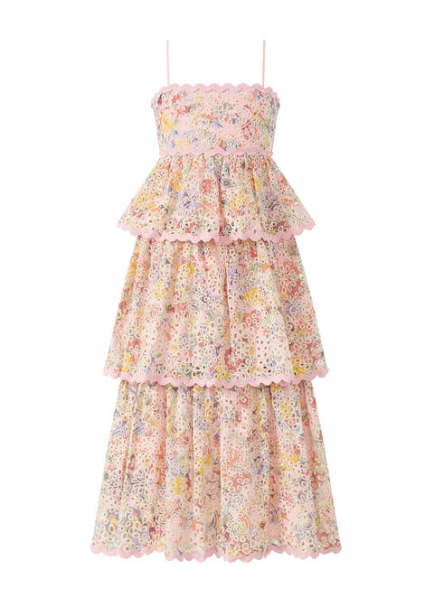 Alanna Frill Embroidered Maxi Dress (Toddler, Little Kid & Big Kid)