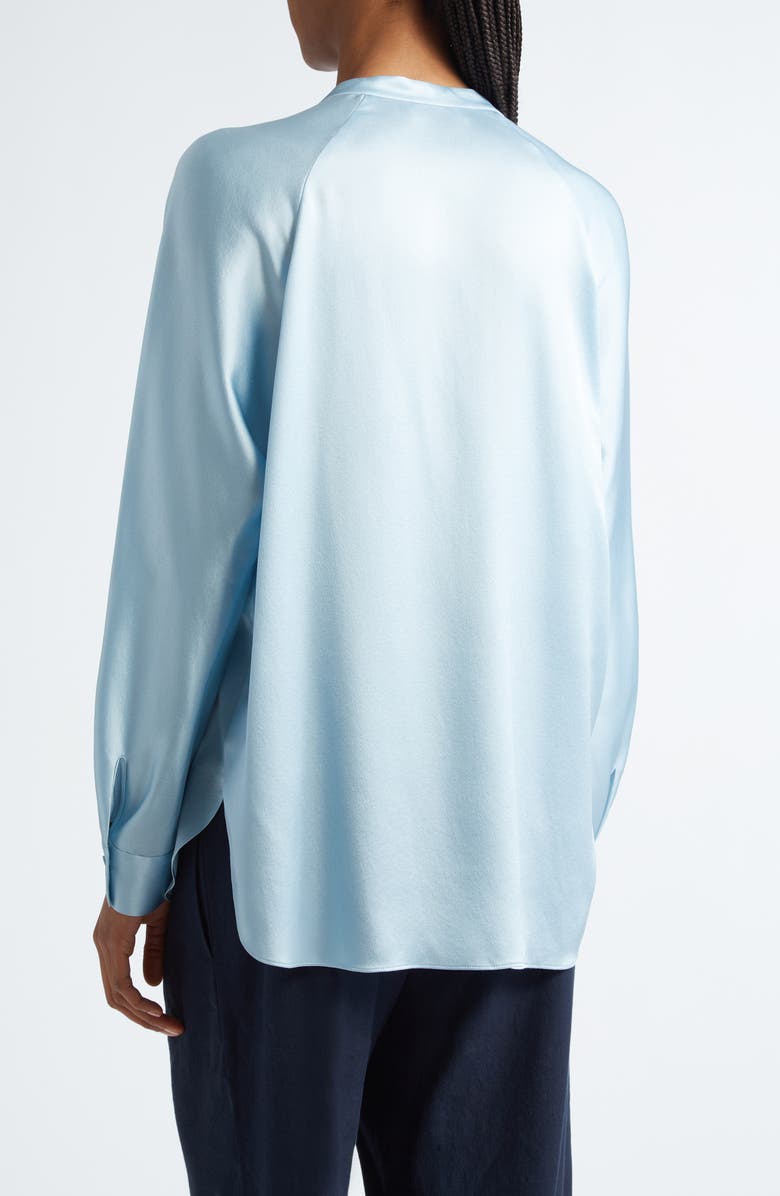 Vince Band Collar Popover Shirt, Alternate, color, Pacific Mist