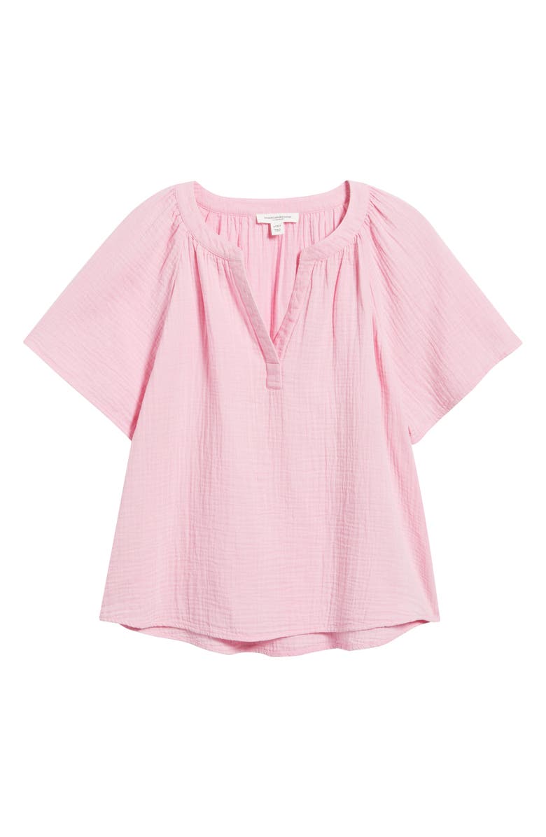 beachlunchlounge Adie Cotton Guaze Popover Top, Alternate, color, Wild Rose Wash