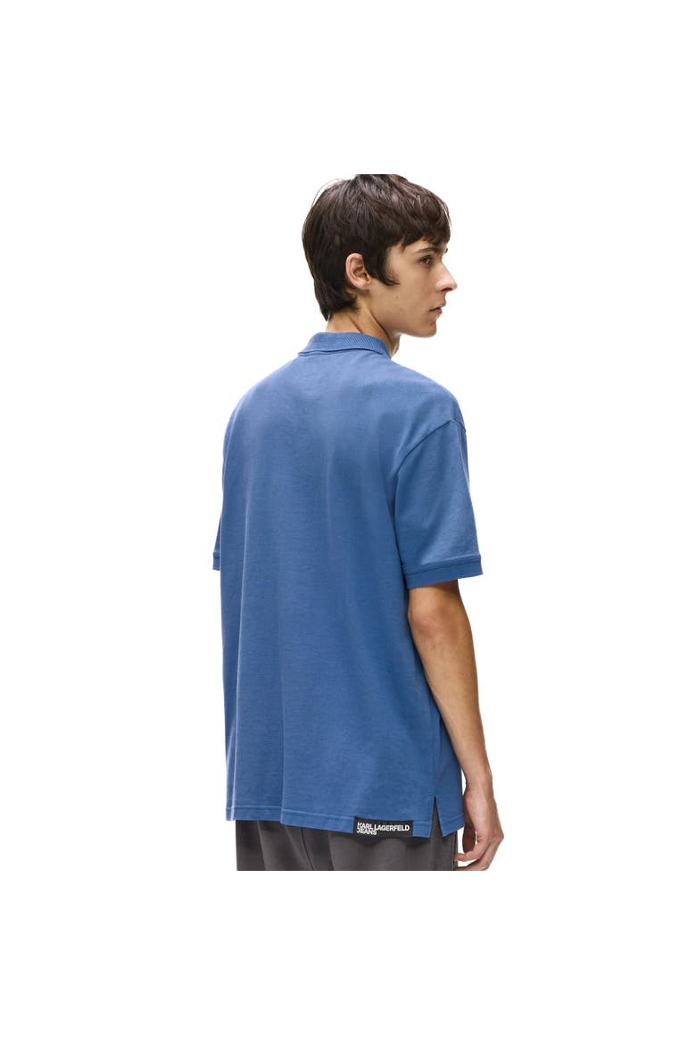 Men's Pique Polo Shirt, Alternate, color, Washed Federal Blue