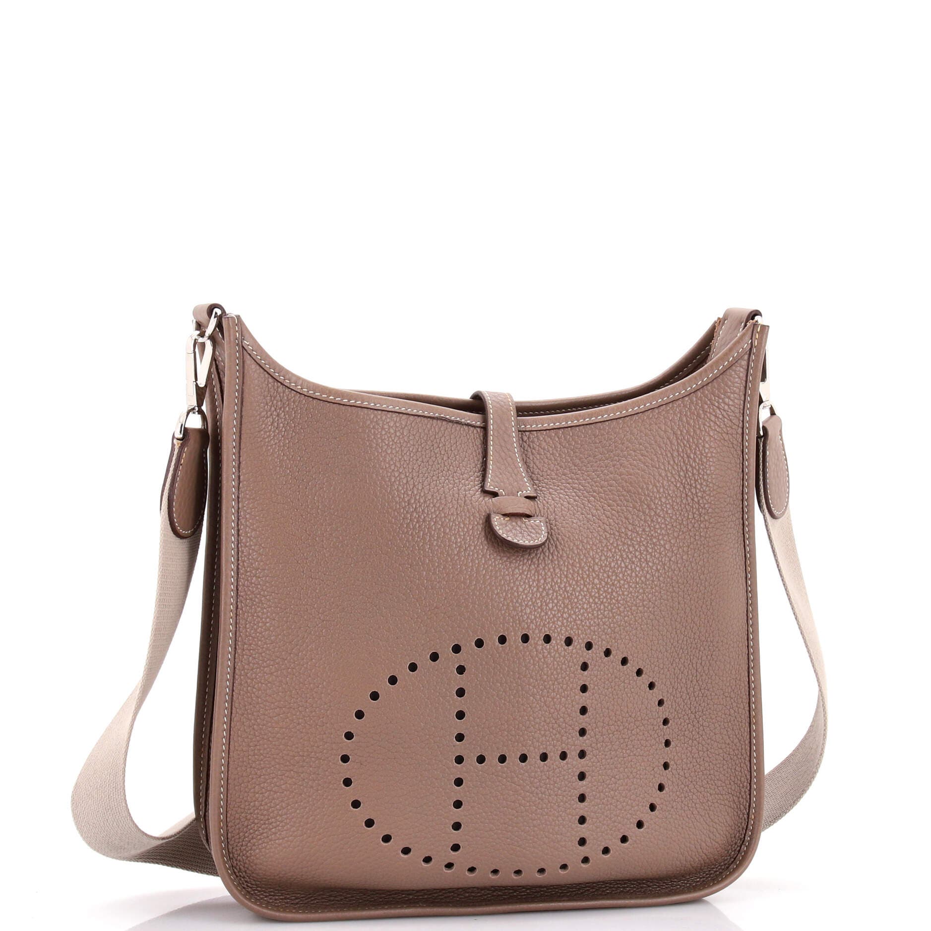 Pre-Owned Hermes Evelyne Bag Gen I Clemence PM, Alternate, color, Etoupe