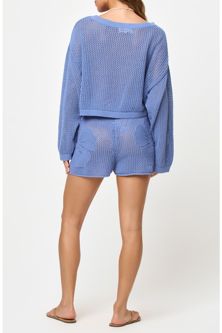 Island Time Open Stitch Cover-Up Sweater, Alternate, color, CHAMBRAY
