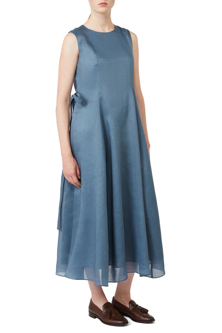 Aquile Sleeveless Midi Dress, Main, color, SKY BLUE