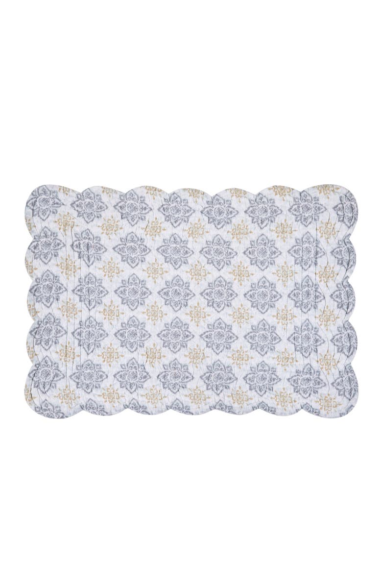 C&F Home Harlan Placemats Set of 6, 13" x 19", Alternate, color, Blue