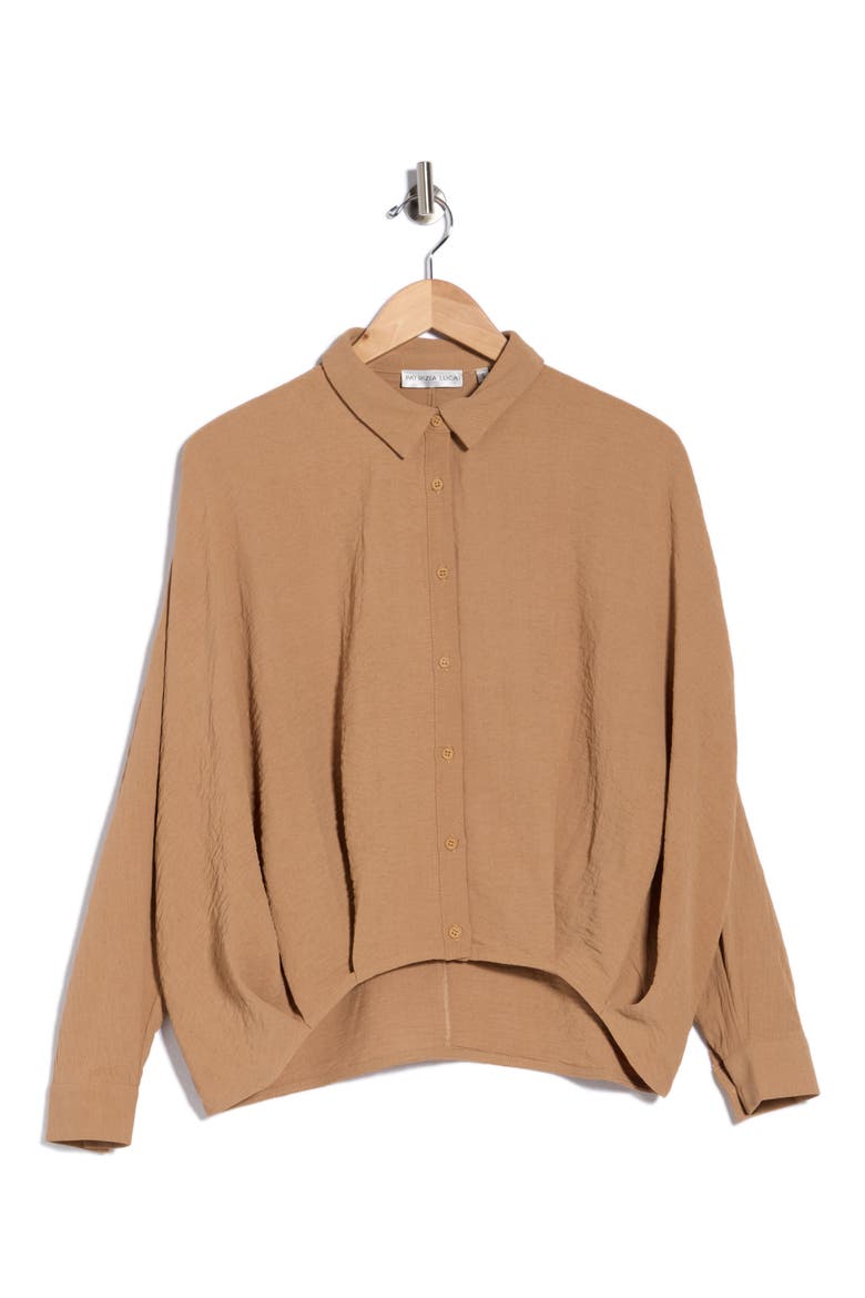 Long Sleeve High-Low Shirt, Alternate, color, TAUPE