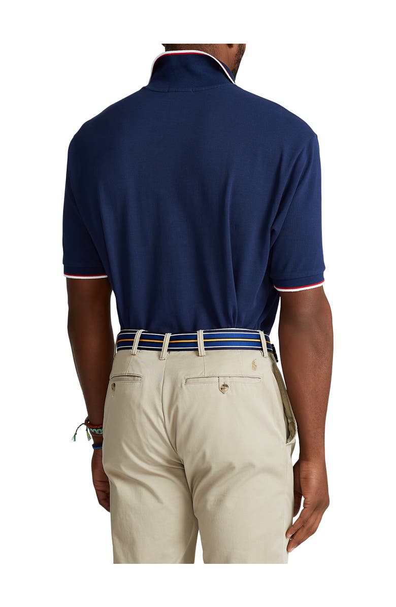 Polo Ralph Lauren Big & Tall Tipped Mesh Polo Shirt, Alternate, color, Newport Navy