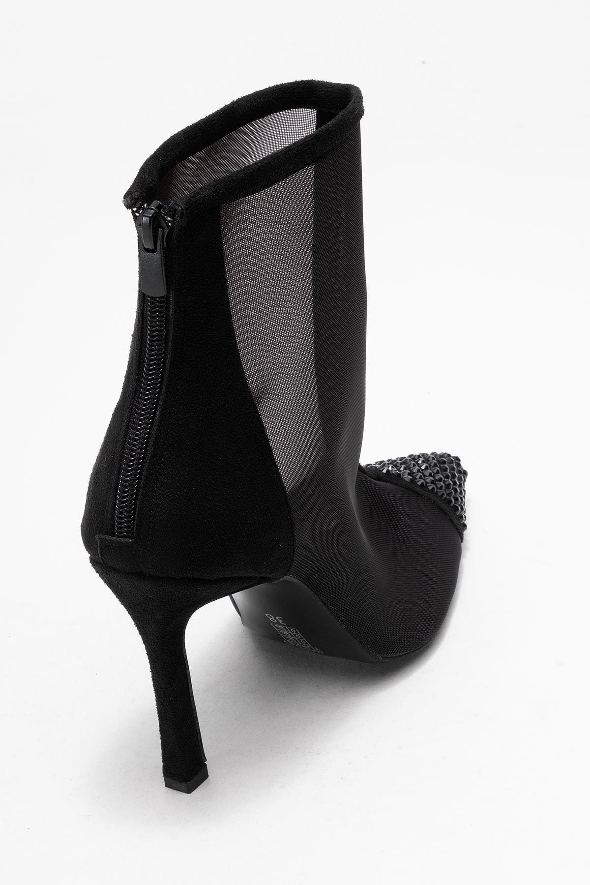 Prologue Shoes Farella Mesh Embellished Back-Zip Bootie, Alternate, color, 