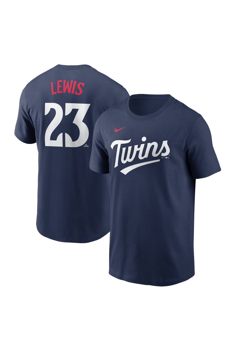 Men's Nike Royce Lewis Navy Minnesota Twins Fuse Name & Number T-Shirt, Alternate, color, Navy