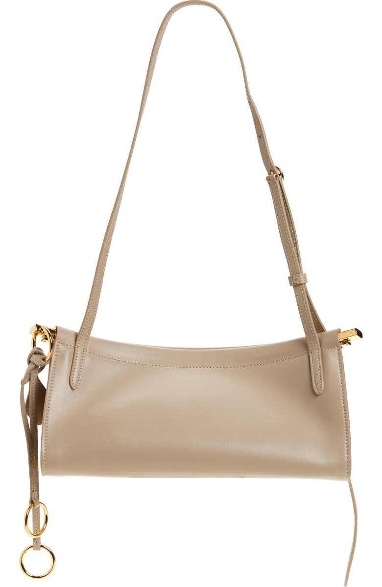 Alaïa Small Le Click East/West Leather Shoulder Bag, Alternate, color, Grege