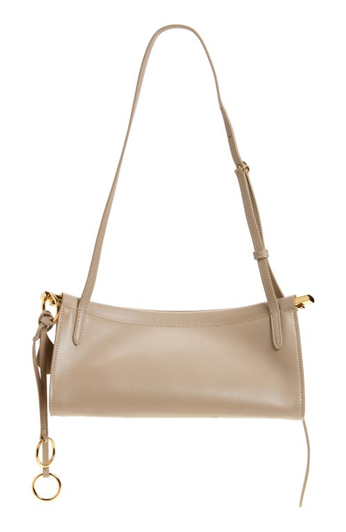 Alaïa Small Le Click East/west Leather Shoulder Bag In Gray