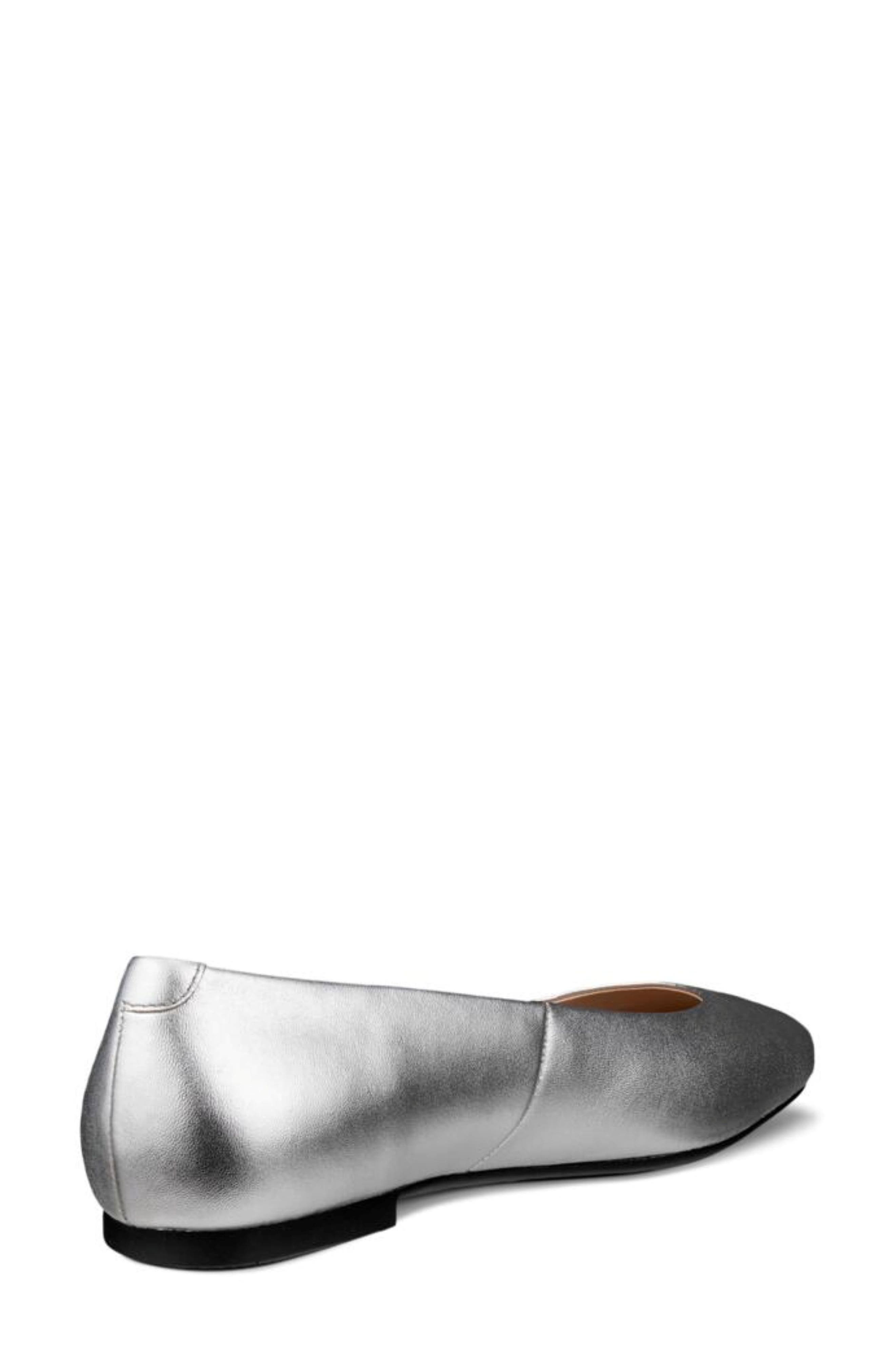 ECCO Margot Ballet Flat, Alternate, color, Silver