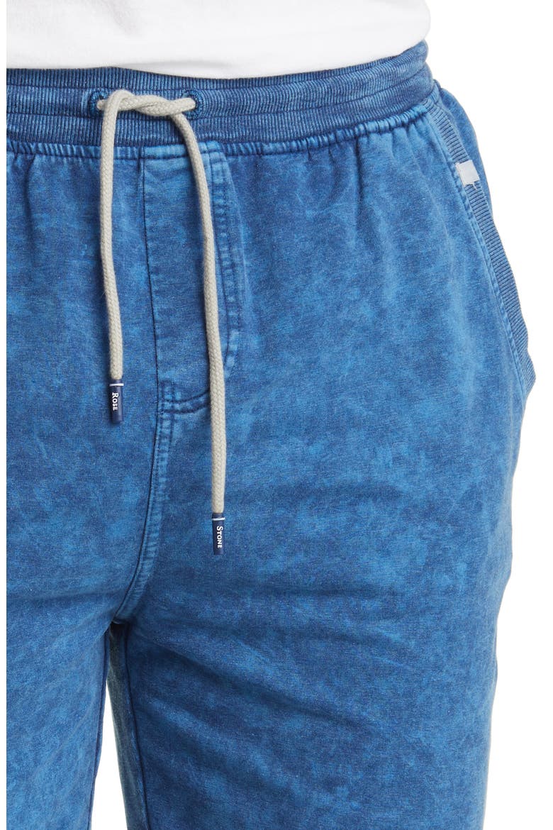 Acid Wash Fleece Shorts, Alternate, color, NAVY